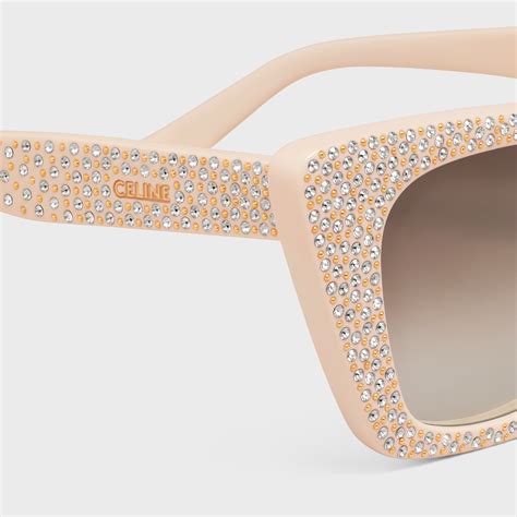 CELINE Cat Eye S187 Sunglasses in Acetate with Crystals.